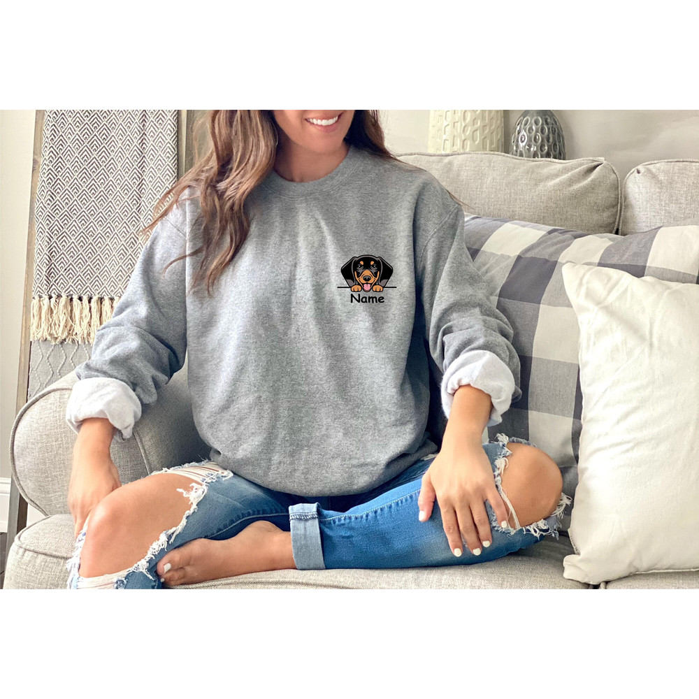 Custom Dog Name Sweatshirt, Dog Mom Sweatshirt, Dog Lower Sweatshirt, Dog Owner Sweatshirt, Cute Dog Shirt, Puppy Owner, Dog Face Sweatshirt.jpg