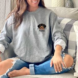custom dog name sweatshirt, dog mom sweatshirt, dog lower sweatshirt, dog owner sweatshirt, cute dog shirt, puppy owner,