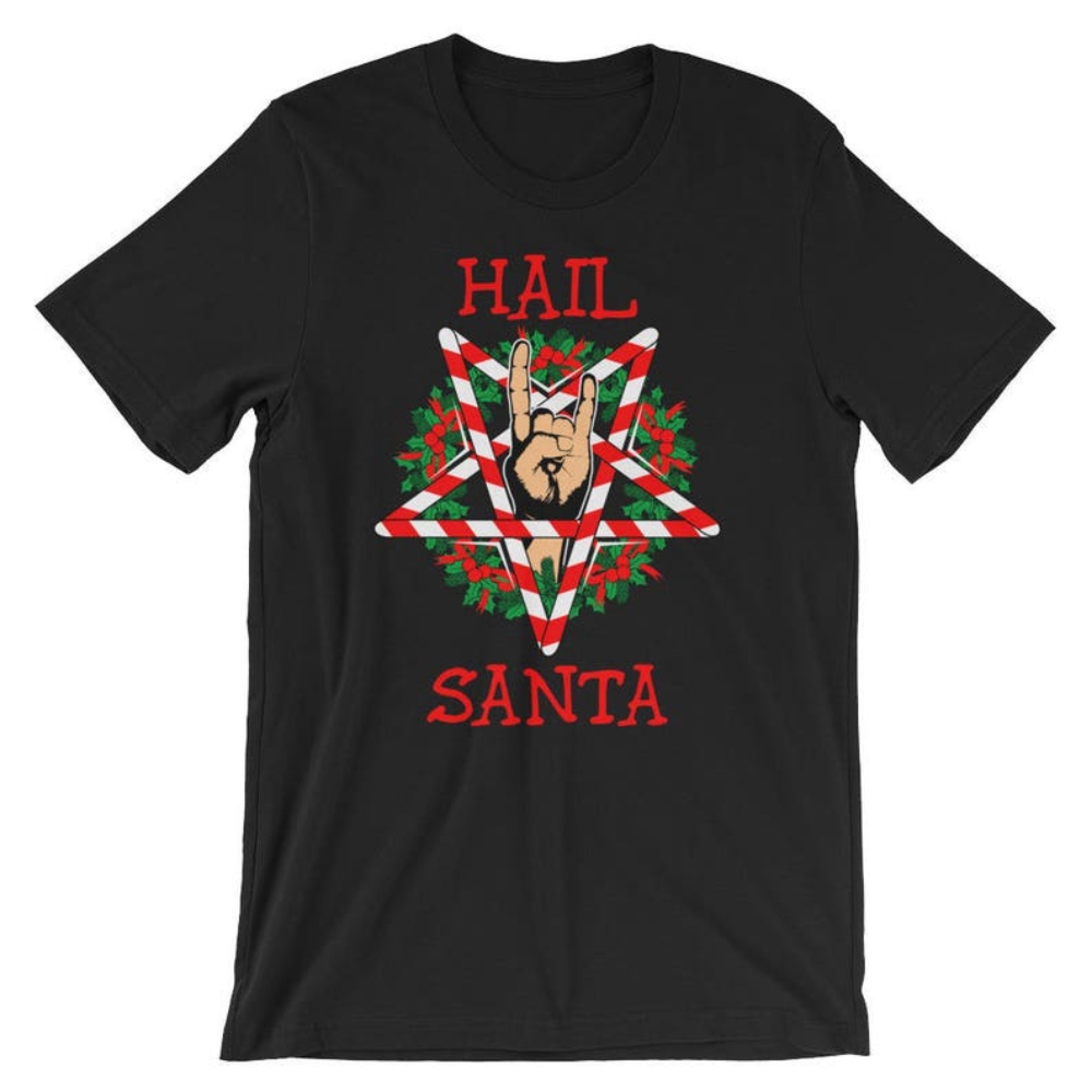 Hail Santa Shirt Funny Christmas T-Shirt Unisex Rock Metal Gift.jpg