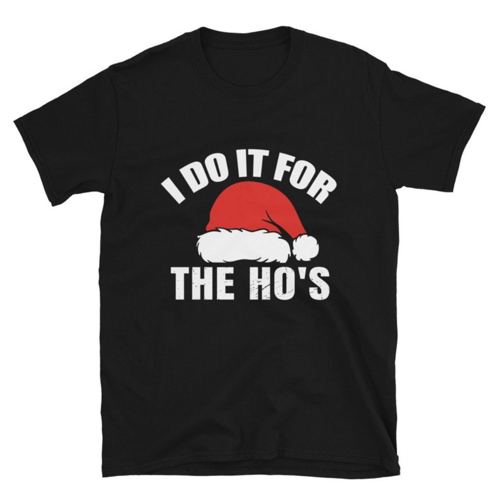 I Do It For The Ho s July Santa Hat Beach Summer Unisex T-Shirt.jpg