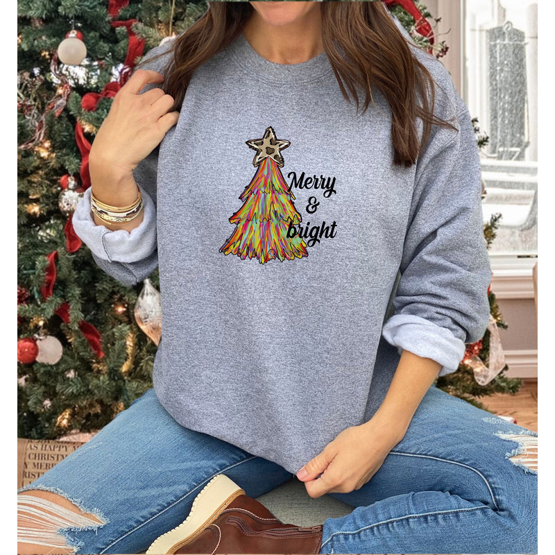 Merry and Bright Sweatshirt, Funny Christmas Sweatshirt, Christmas Family Sweatshirt, Christmas Party Sweatshirt, Xmas Shirt, Christmas Gift.jpg
