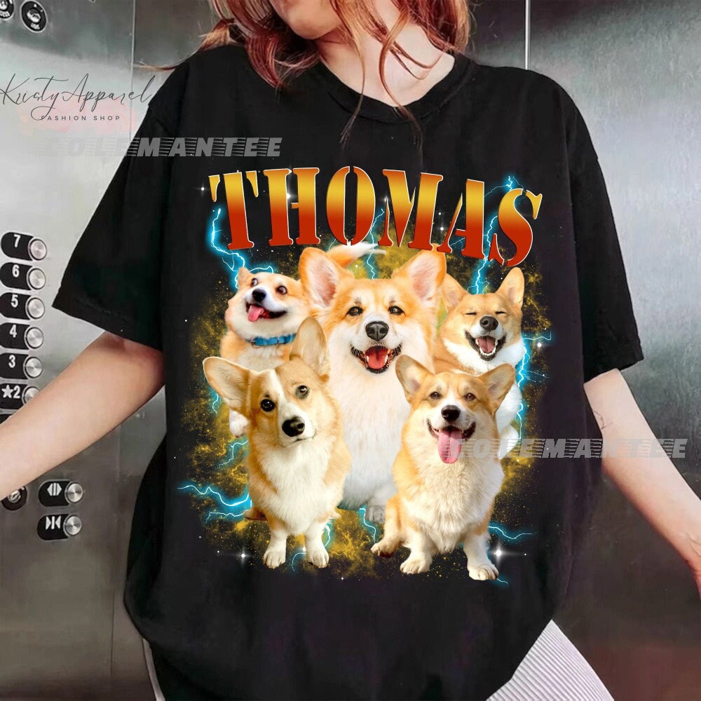 Custom Comfort Colors Dog Shirt, Retro Collage Shirt, Custom Pet Shirt, Retro 90's Custom , Women's Custom Tee, Christmas Gift Shirt TA2311.jpg