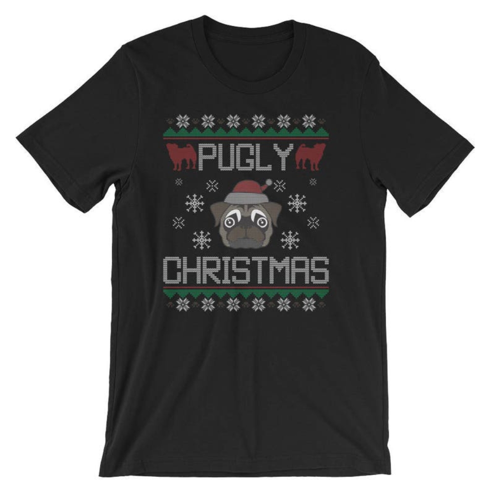 Pugly Christmas T-Shirt Pug Ugly Christmas Sweater UNISEX Shirt Gift for Dog Lover.jpg
