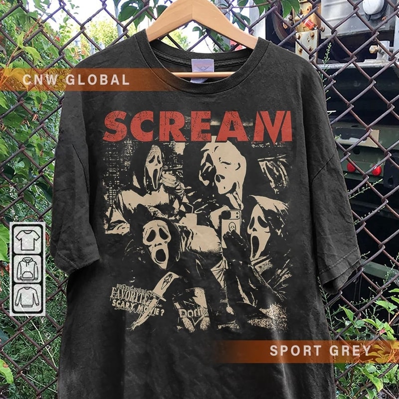 Ghostface Movie Shirt, Funny Scream Halloween Vintage 90s Y2K Horror, Slasher Film Gift For Fan Unisex Hoodie Bootleg1907VL.jpg