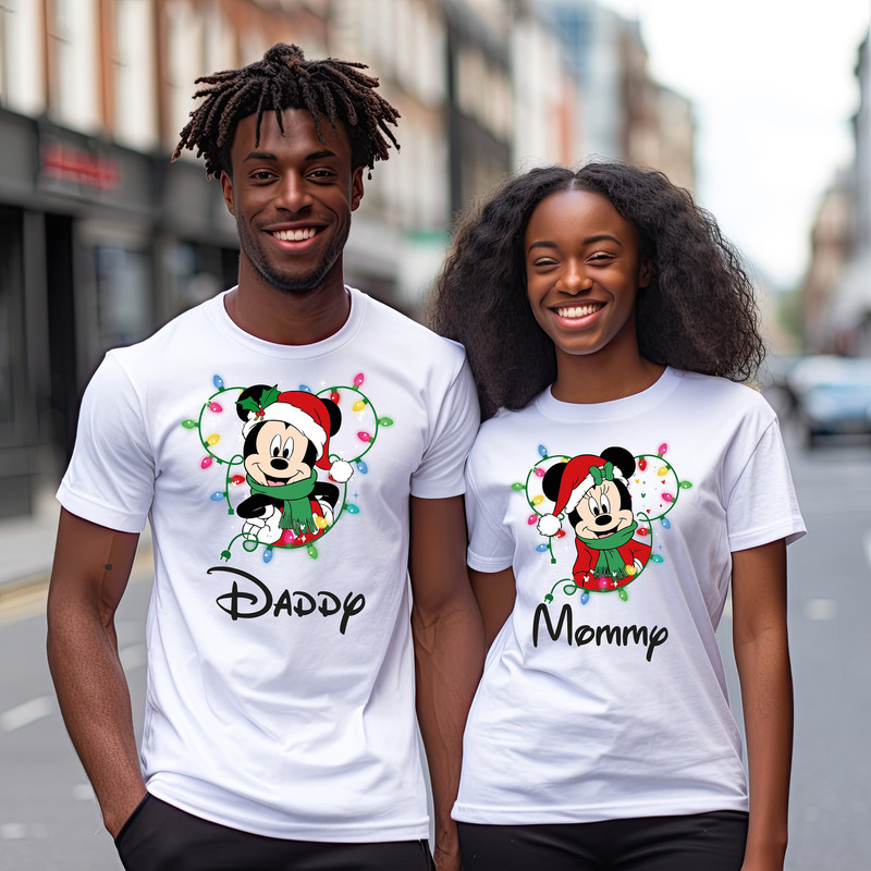 Christmas Disney Family Shirt, Christmas Matching Holiday Shirt, Disney Character Mickey Minnie Daisy Goofy Pluto Shirt, Christmas Gift Tee 1.jpg