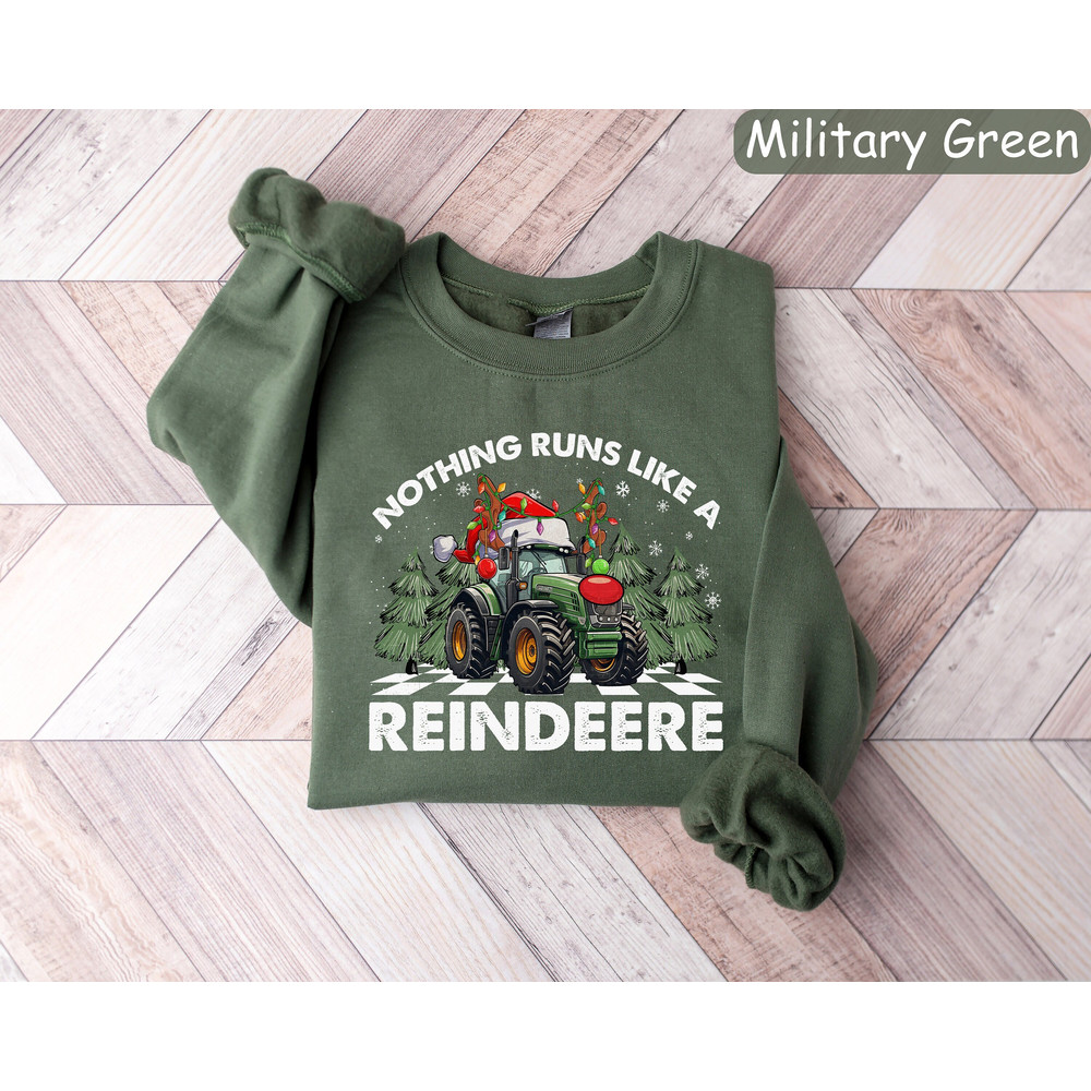 Farmer Christmas Sweater, Funny Christmas Shirt, Christmas Gift, Christmas Tractor Shirt, Womens Holiday Sweaters, Xmas Farm Shirt, Xmas Tee.jpg