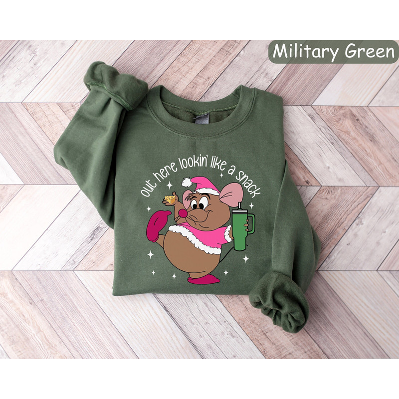 Funny Womens Christmas Sweatshirt, Out Here Looking Like a Snack Shirt, Christmas Gift, Holiday Sweaters, Christmas Crewneck, New Year Shirt.jpg