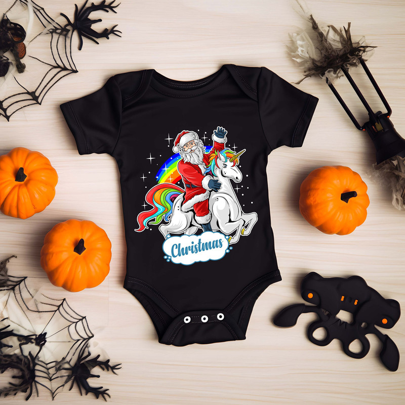 Christmas Santa Riding Unicorn Sweatshirt, Christmas Girls Shirt, Christmas Toddler Christmas Women Gift, Xmas Holiday, Winter Sweatshirt.jpg