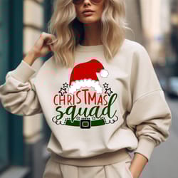 christmas squad sweatshirt, family squad shirts, christmas party shirt, funny santa shirt, christmas gift, christmas fam