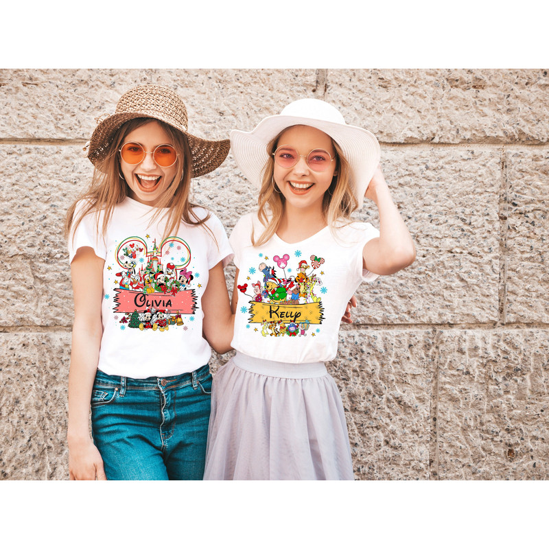 Christmas Winnie The Pooh and Friends Shirt, Mickey and Friends Shirt, Disneyland Characters Custom Shirt, Christmas Family Matching Shirt.jpg