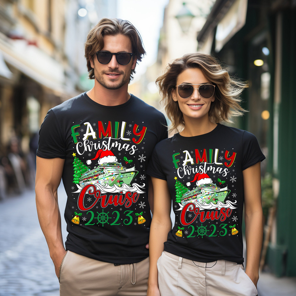Custom Family Christmas Cruise 2023 Shirt, Merry Cruisemas Shirt, Family Christmas Crew 2023 Trip Shirt,Christmas Family Vacation Gift Shirt 1.jpg