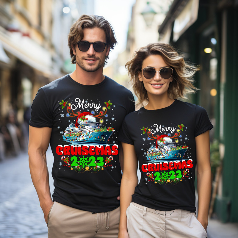 Custom Family Christmas Cruise 2023 Shirt, Merry Cruisemas Shirt, Family Christmas Crew 2023 Trip Shirt,Christmas Family Vacation Gift Shirt.jpg