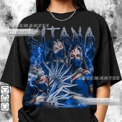 kitana mortal kombat 1 90s shirt, bootleg movie fighting games vintage y2k sweatshirt