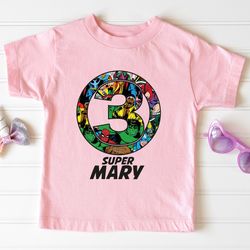 custom superhero birthday shirt, avengers baby birthday shirt, marvel kids birthday tshirt, girl boy birthday party shir