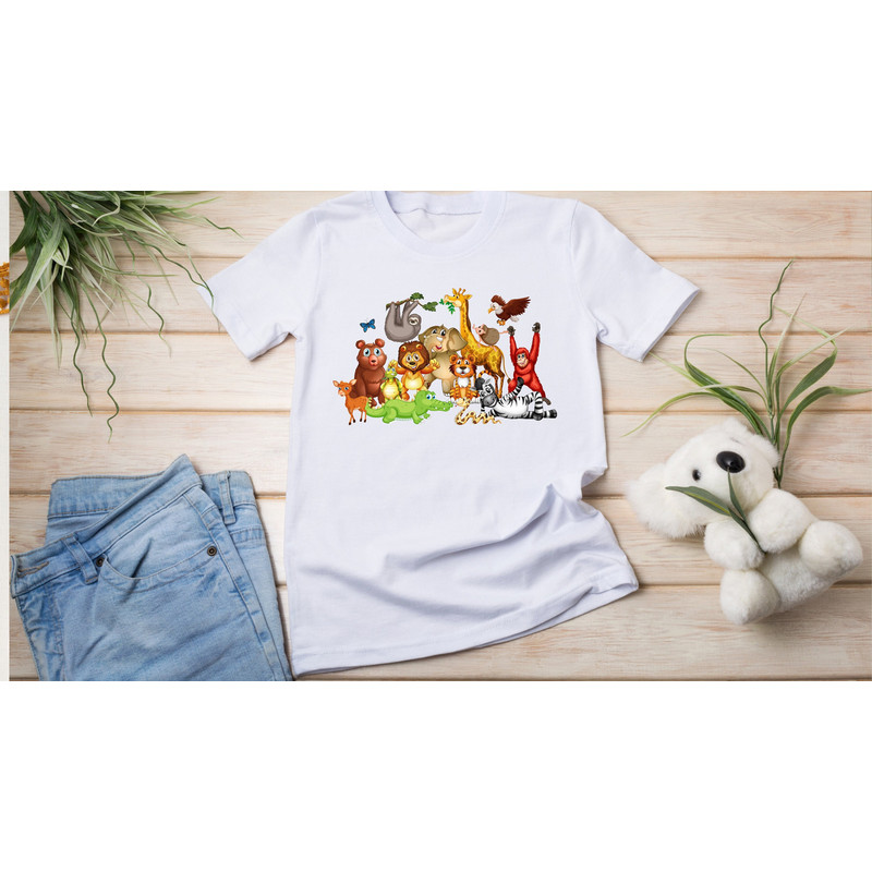 Cute Forest Animal Shirts, Zoo Trip Shirts, Animal Lover Kids Shirts, Wild Animals Shirts, Funny Nature Park Shirt, African Safari Shirt.jpg