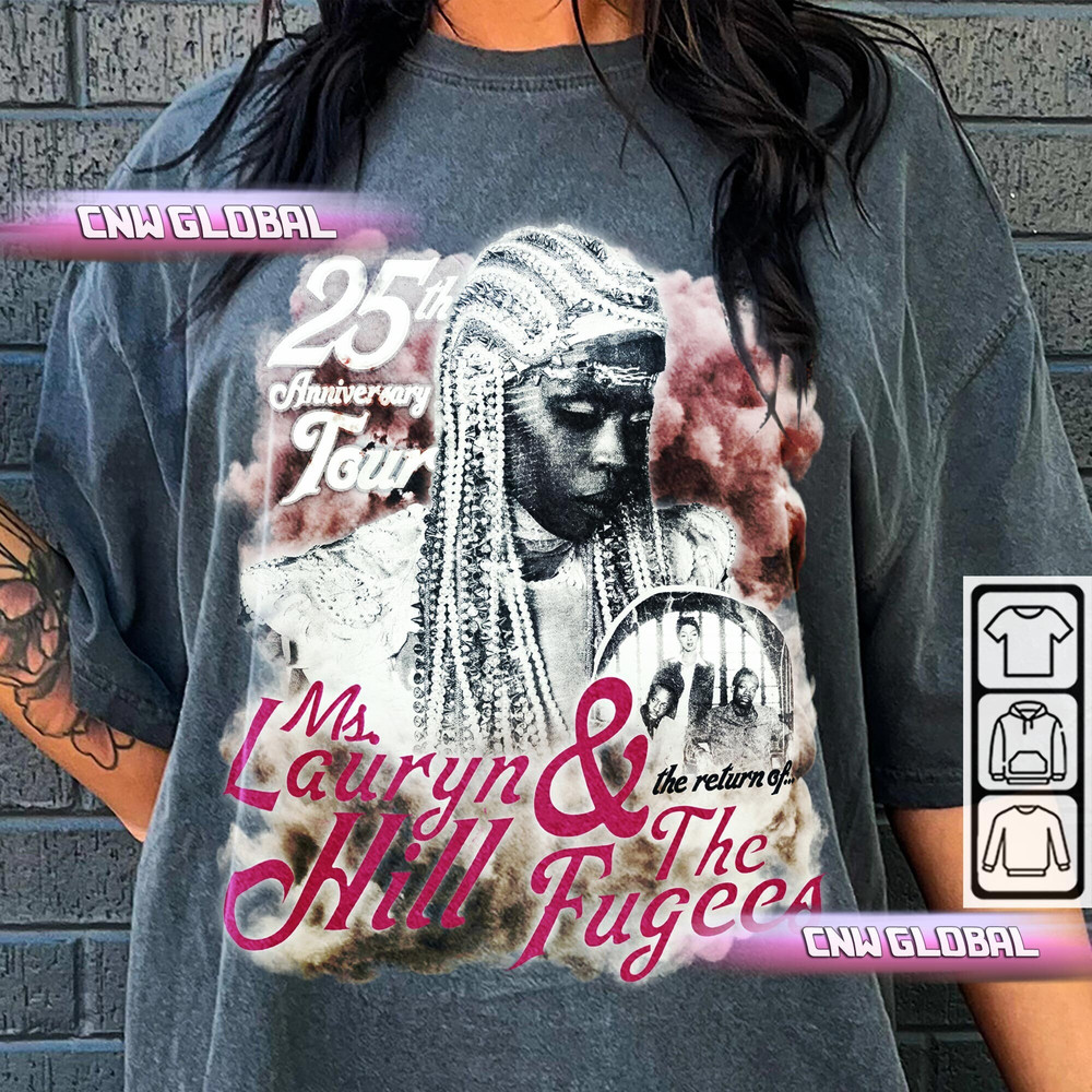 Lauryn Hill Rap Shirt, 25th Anniversary World Tour 2023 Vintage 90s Y2K, The Miseducation of Lauryn Hill Concert Rapper Bootleg2508VL.jpg