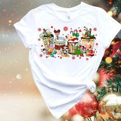 disney christmas coffee latte sweatshirt, mickey minnie christmas coffee shirt, disney coffee shirt, disney christmas tr