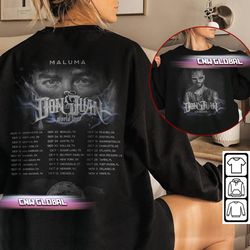 maluma music shirt 2 sides, don juan tour 2023 tickets vintage 90s y2k sweatshirt