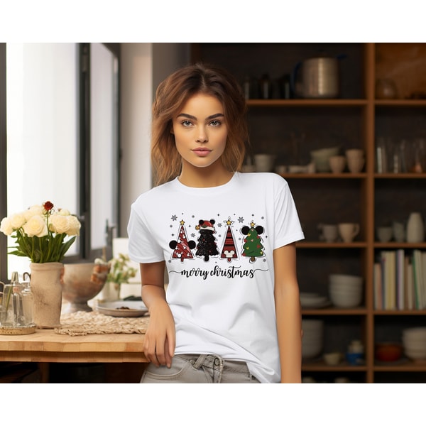 Disney Christmas Tree Shirt, Mickey Ears Christmas Tree Sweatshirt, Santa Christmas Shirt, Merry Christmas Gift Shirt, Christmas Holiday Tee.jpg