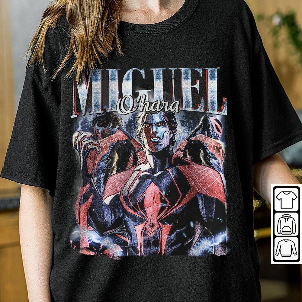 Miguel O'Hara Movie Shirt, Spiderman Across The Spider-Verse Vintage 90s Y2K Sweatshirt, 2023 Gift For Fan Unisex Gift Hoodie MO2806VL.jpg