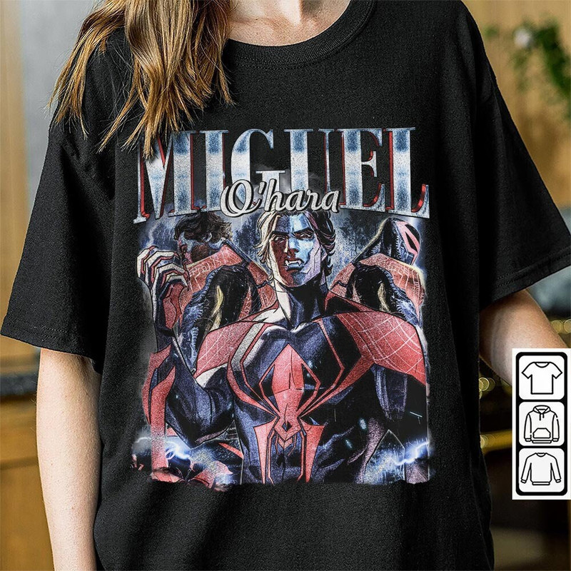 Miguel O'Hara Movie Shirt, Spiderman Across The Spider-Verse Vintage 90s Y2K Sweatshirt, 2023 Gift For Fan Unisex Gift Hoodie MO2806VL.jpg