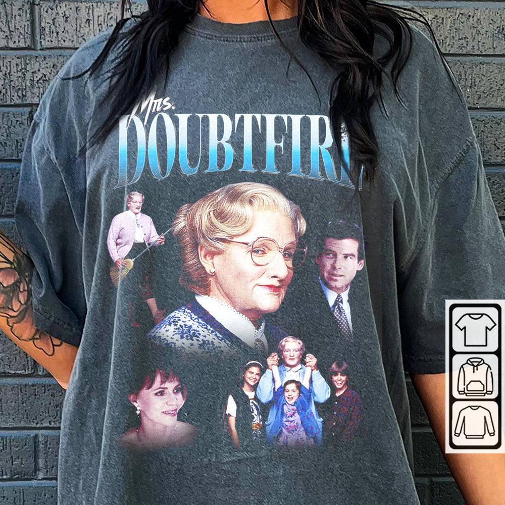 Mrs Doubtfire Movie Shirt, Vintage Merch Y2K Mrs Doubtfire Tshirt, Mrs Doubtfire 90's Bootleg Graphic Tee L78RP.jpg