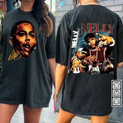 nelly rap shirt 2 side, nelly country grammar album vintage 90s y2k