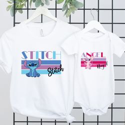 disney stitch angel t-shirt, disney cartoon shirt, disney family tees, disney famous cartoon shirts, stitch cartoon shir