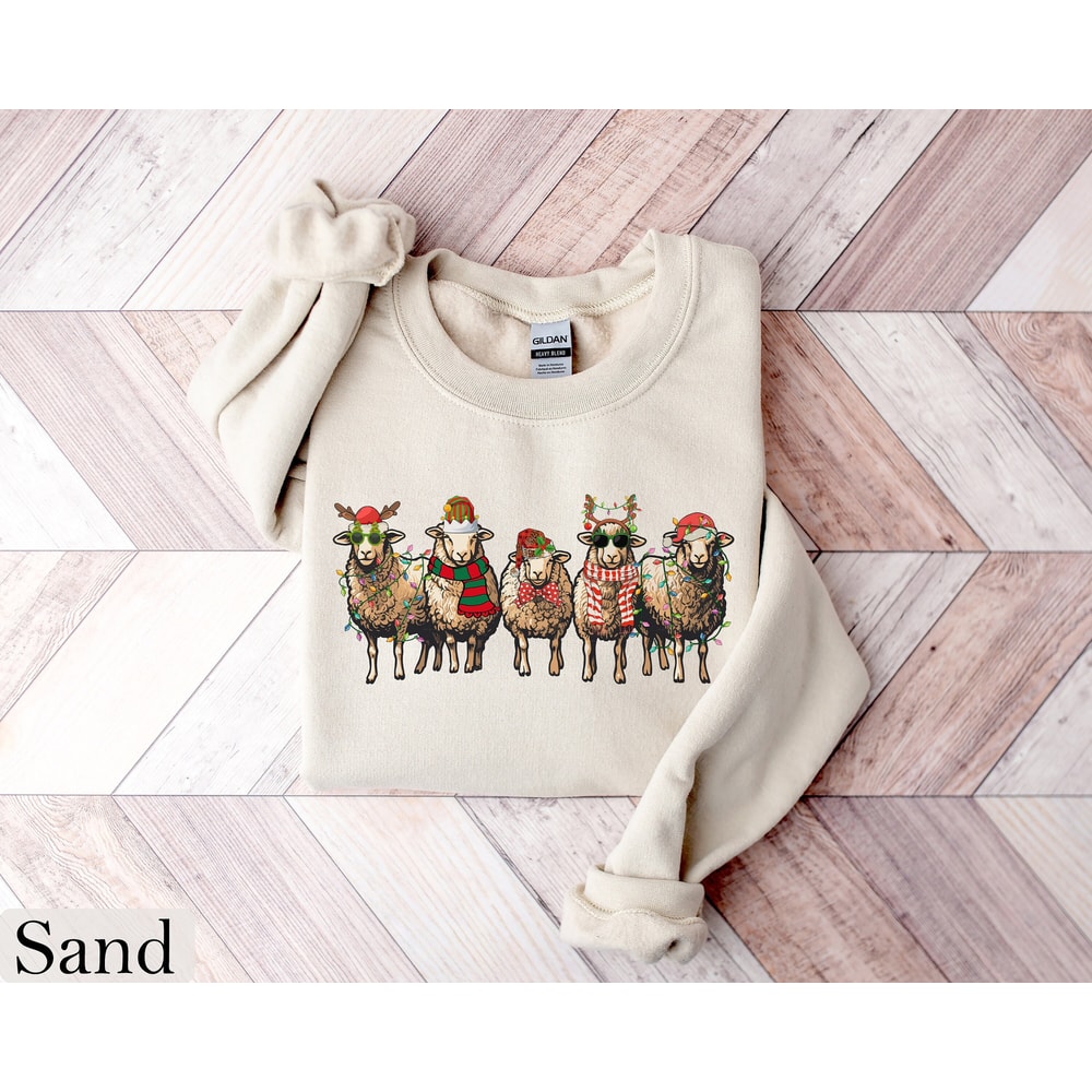 Sheep Christmas Sweatshirt, Farm Christmas Shirt, Farm Animal Christmas Sweatshirt, Funny Christmas Shirt, Christmas Farm Shirts, Xmas Shirt.jpg