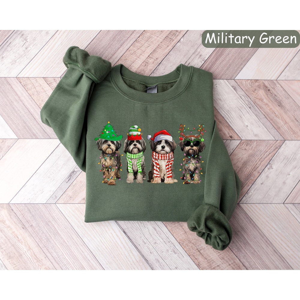 Shih Tzu Christmas Sweatshirt, Dog Lover Gift, Holiday Sweaters, Christmas Shih Tzu Shirt, Christmas Crewneck, Dog Mom Shirt, Xmas Tshirt.jpg