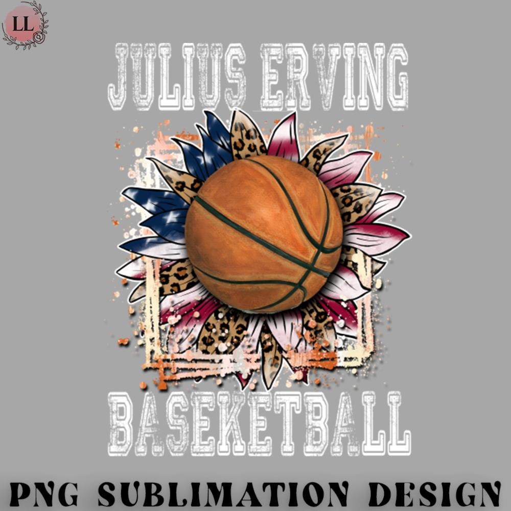 KL070723145637-Basketball PNG Graphic Aesthetic Erving Name Flowers Basketball Artwork.jpg