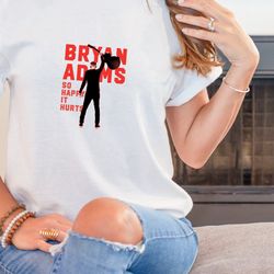 2023 concert t-shirt, bryan adams tour , so happy hurts tour, vintage bryan adams, 1985 bryan adams shirt, vintage pop r