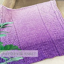 finger crochet blanket pattern, blanket knitting pattern, alize puffy fine yarn pattern, loop yarn blanket pattern