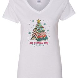 Book Tree Christmas  shirt, All Booked For Christmas shirt, Gift for Book Lover  shirt, Gift For Teachers, Librarian Tea