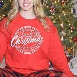 its beginning to look a lot like christmas sweatshirt, funny christmas sweater, christmas hoodie, christmas shirt for wo