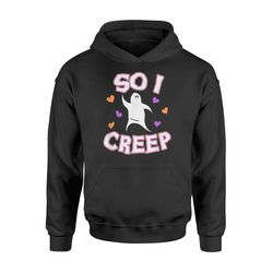 2019 halloween so i creep ghost hearts &8211 standard hoodie