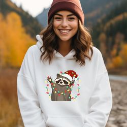 christmas sweatshirt, christmas raccoon sweatshirt, funny animal shirt, merry christmas sweatshirt, happy holidays gift,