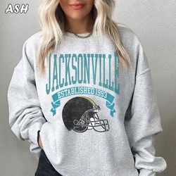 Vintage Jacksonville Football Sweatshirt  Vintage Style Jacksonville Football Crewneck Sweatshirt  Jacksonville Shirt  S