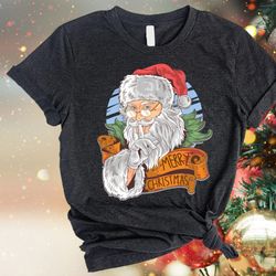 merry christmas santa sweatshirt, santa t-shirts, christmas holiday family t-shirts, cute christmas tees, christmas tees