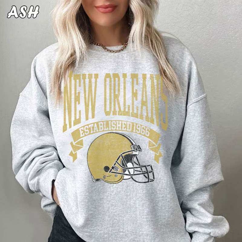Vintage New Orleans Football Sweatshirt  Vintage Style New Orleans Football Crewneck Sweatshirt  New Orleans Sweatshirt  Sunday Football.jpg