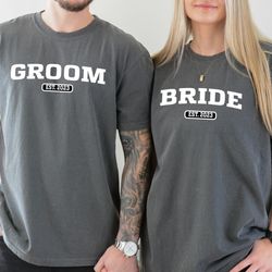 comfort colors bride and groom shirt , bride and groom shirt s, custom bride and groom gift, bride to be shirt , bride a