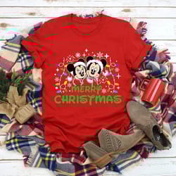 disney christmas lights shirt, mickey and minnie christmas shirt, disney winter shirt, christmas shirt, xmas disney shir