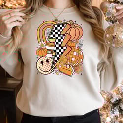 retro thanksgiving fall season sweatshirt, pumpkin season shirt, spooky season shirt, tis the season shirt, thanksgiving