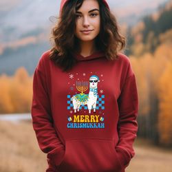 merry chrismukkah sweat, happy hanukkah hoodie, dreidel graphic, kids hanukkah sweater, candle lights family sweats, cha