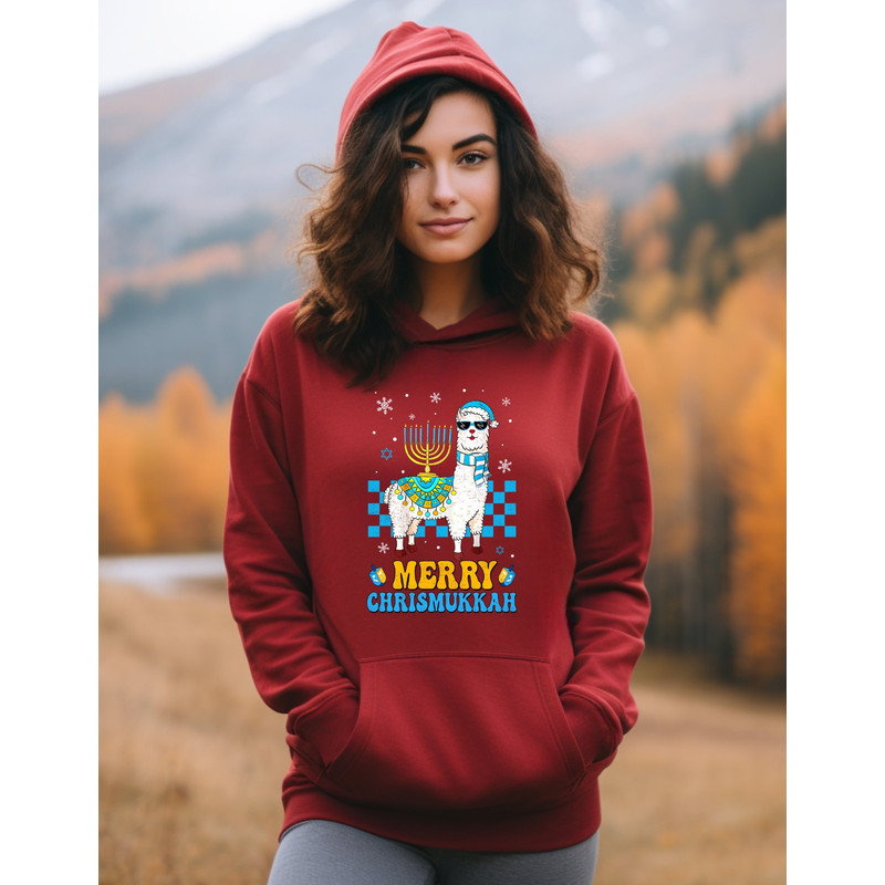 Merry Chrismukkah Sweat, Happy Hanukkah Hoodie, Dreidel Graphic, Kids Hanukkah Sweater, Candle Lights Family Sweats, Chanukah Holiday Gift.jpg