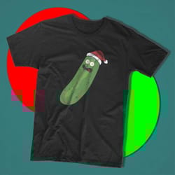 rick and morty christmas hat pickle rick men&8217s t shirt