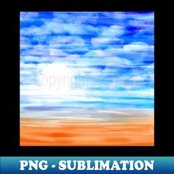Watercolor Seascape - Instant Sublimation Digital Download - Bring Your Designs to Life