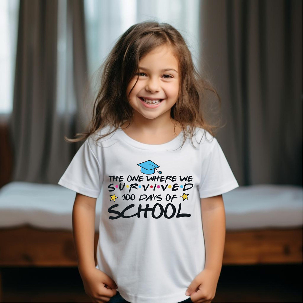 The One Where We Survived 100 Day Of School School, 100 Days Brighter Student Shirt, Back to School Shirt, Gift For Teacher, Teacher Shirts.jpg