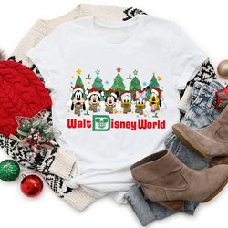retro walt disney world christmas tshirt, mickey and friends merry christmas shirt, disney christmas shirt, mickey mouse