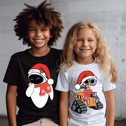 wall-e and eve christmas shirts, disney wall-e and eve couple shirts, christmas matching shirt, disney couples xmas swea
